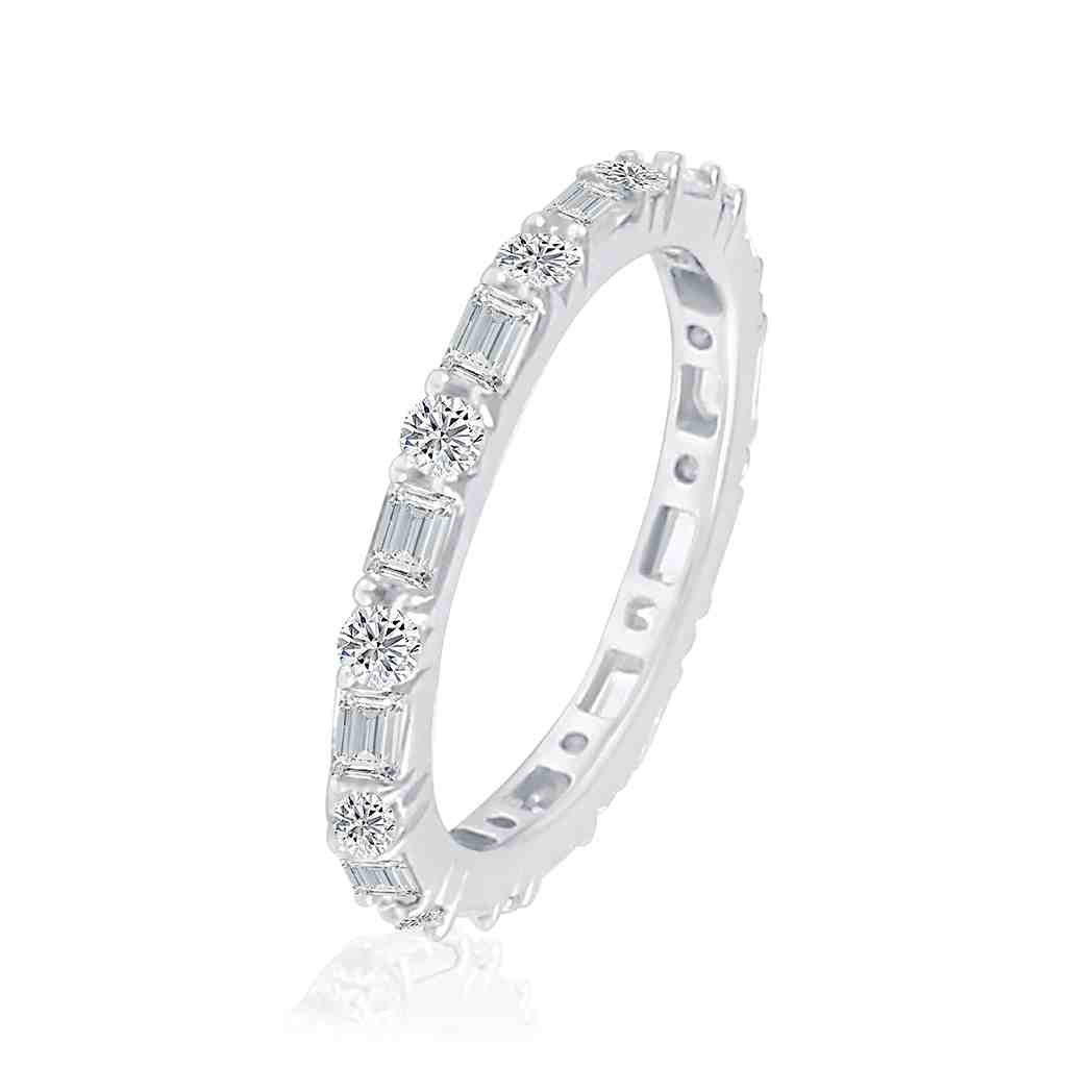 Emerald-Cut Diamond Eternity Band Ring LR11027A